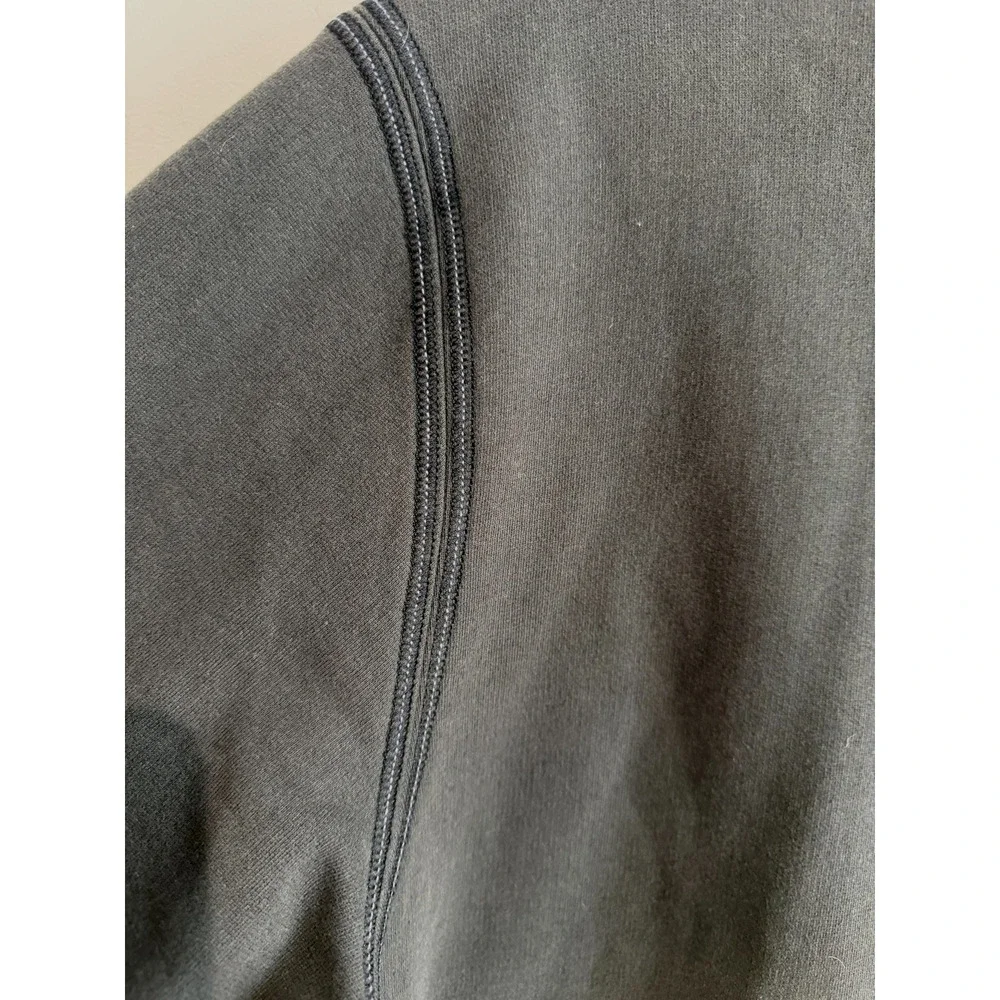 Tommy Bahama Sweatshirt Mens Fleece Cotton 1/4 Snap Zip Gray/Black Golf SZ -XL